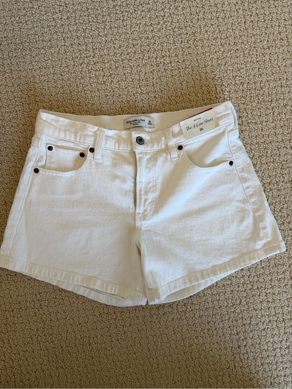 Abercrombie & Fitch Mid rise A Line shorts